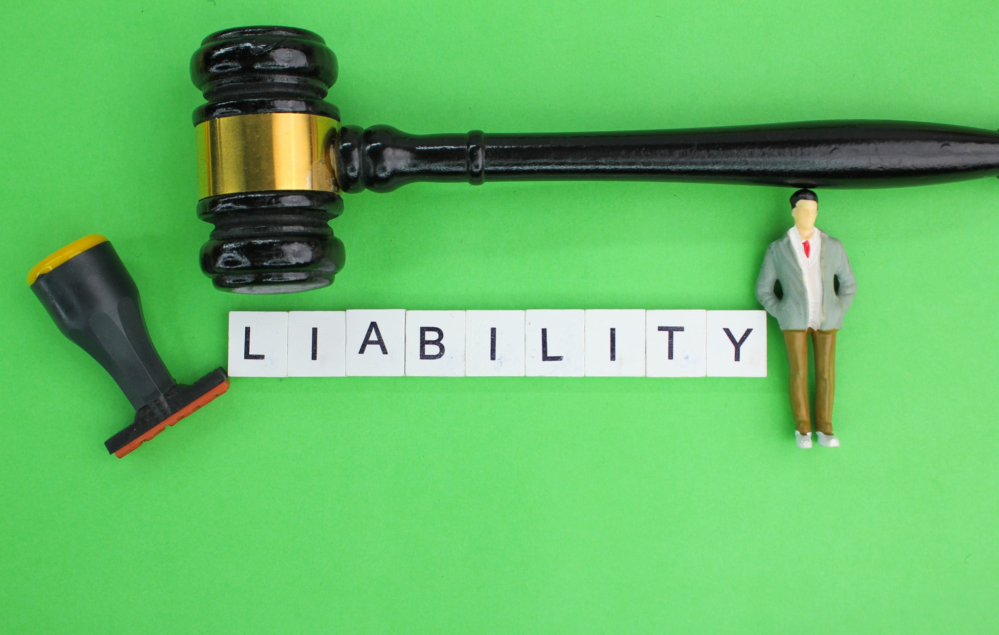 letters of the alphabet with the word liability.