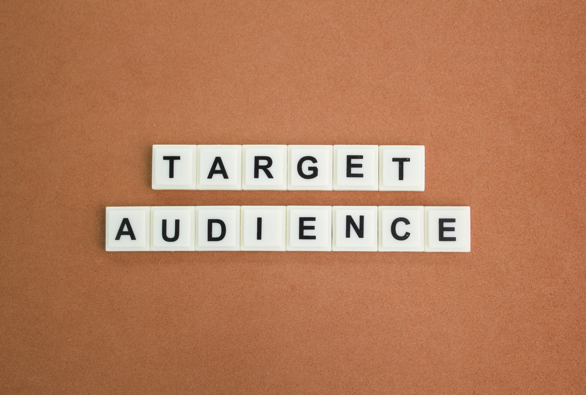 letters of the alphabet with the word Target audience.