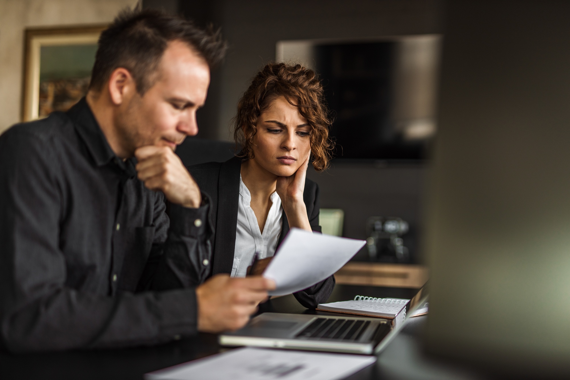 Making business plan, planning together.