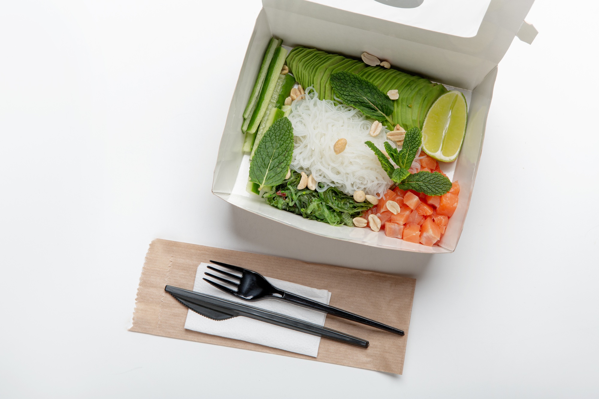 Modern business of healthy food delivery, catering