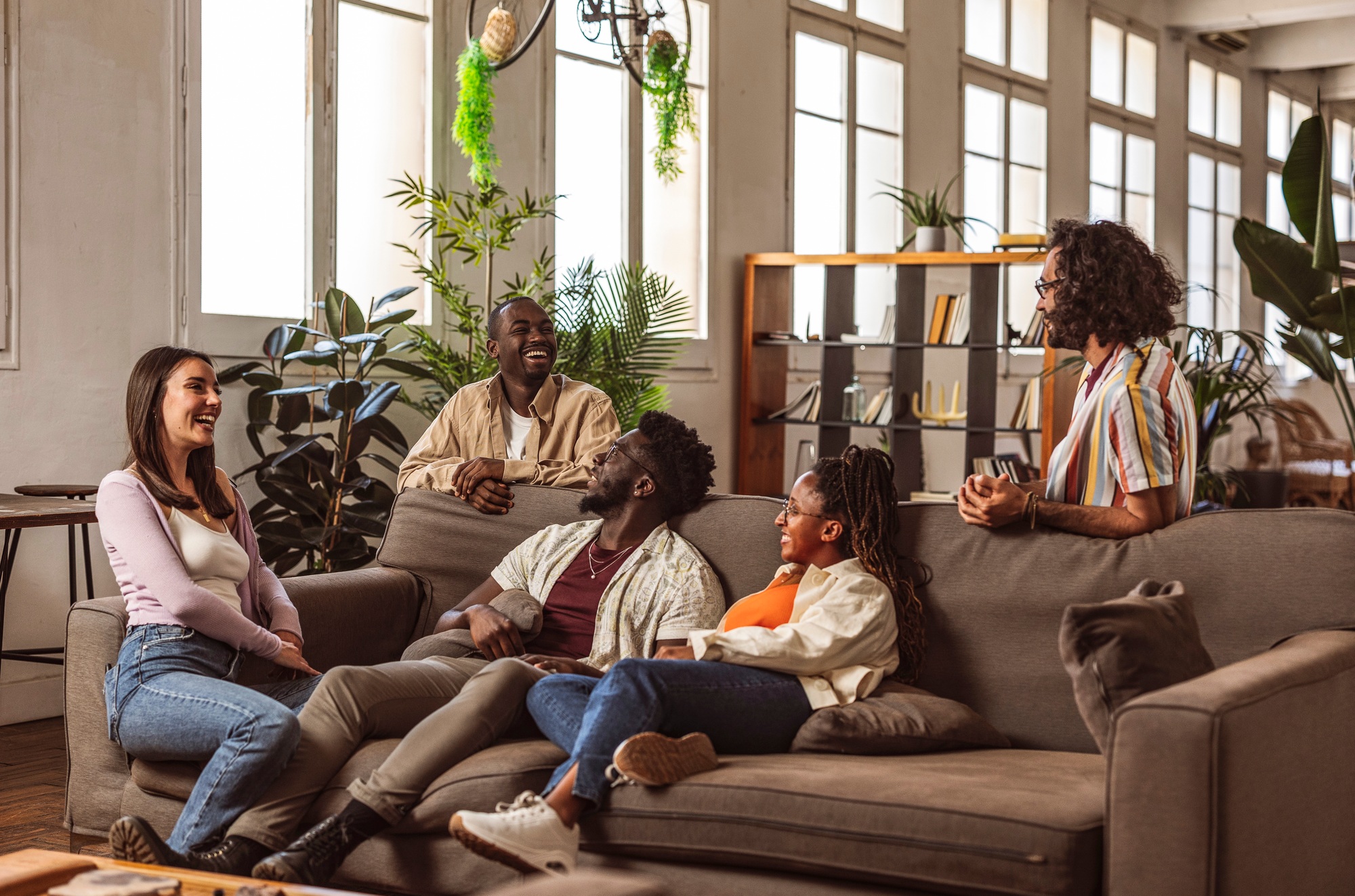 modern office, the diverse blend of creative colleagues from different racial backgrounds