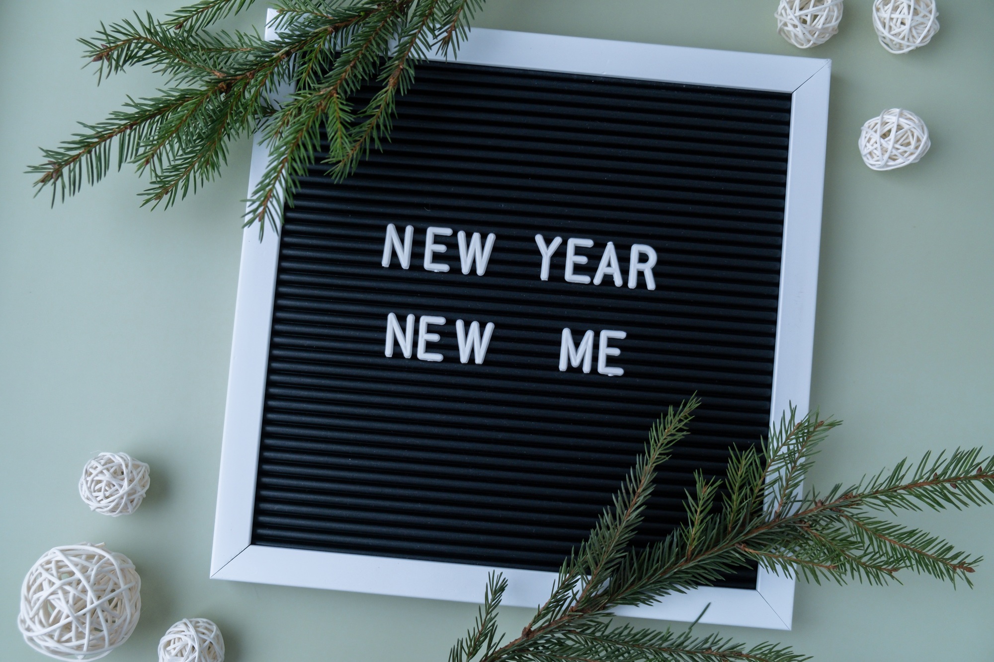 Motivational saying NEW YEAR NEW ME. Goals setting concept. Strategy for self development