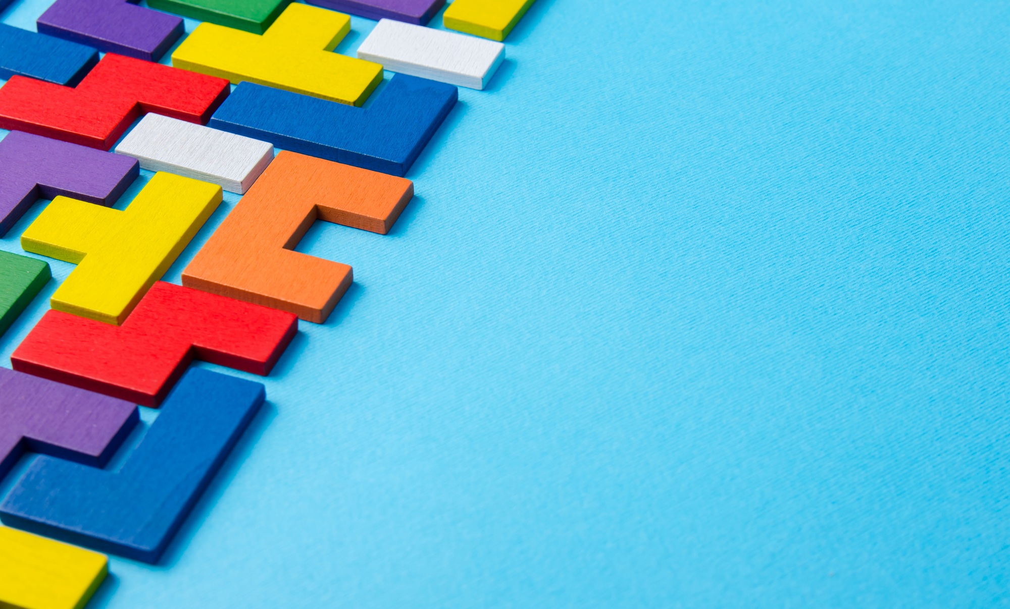 Multicolored puzzles. Building bricks.