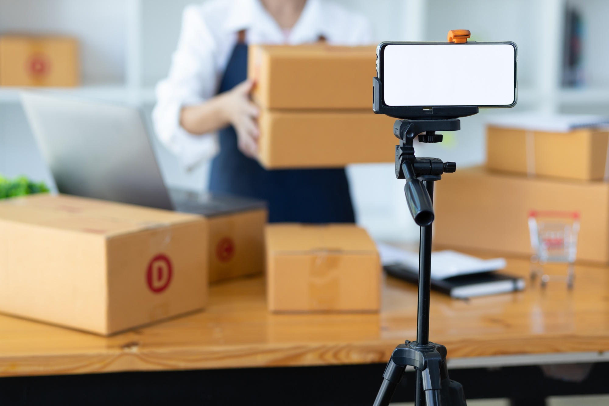 Small business owners selling online are livestreaming their sales to customers for delivery.
