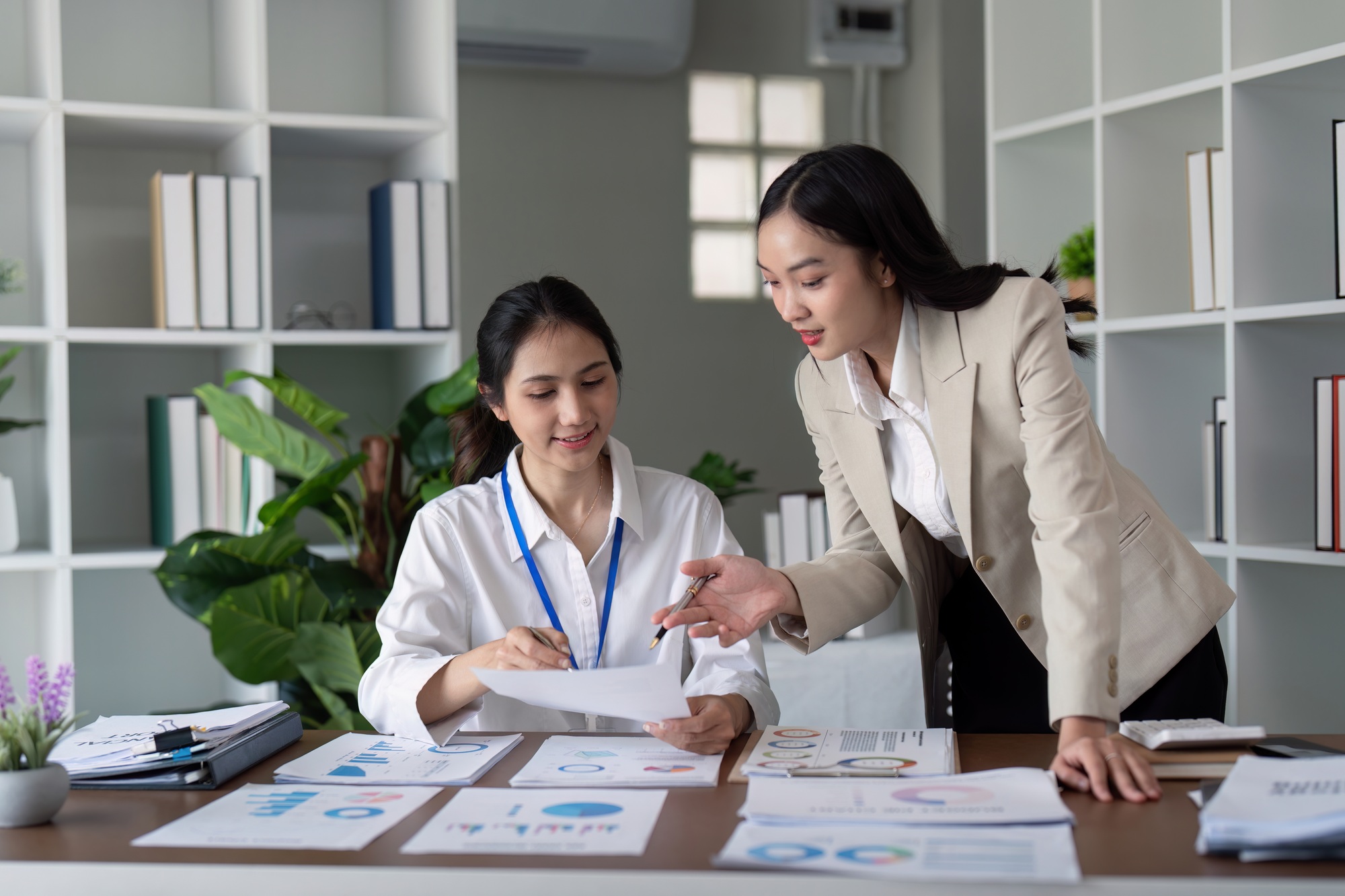 Strategic Planning Discussion in Modern Office Setting