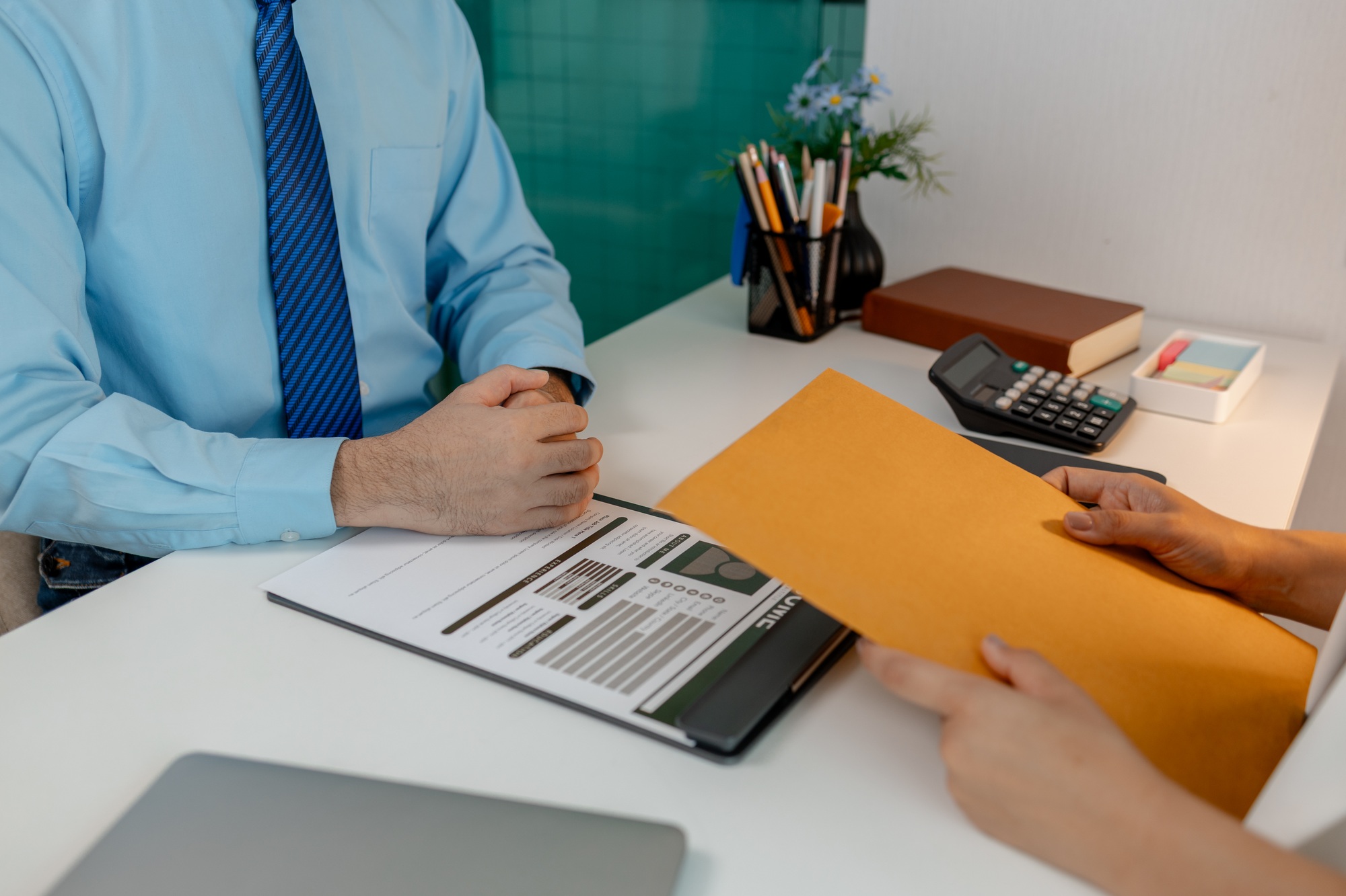 the head of human resources at an accounting firm is interviewing a candidate