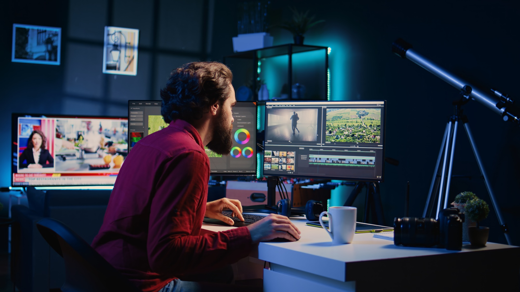 Video editor using experience with special effects and editing software packages to upgrade footage