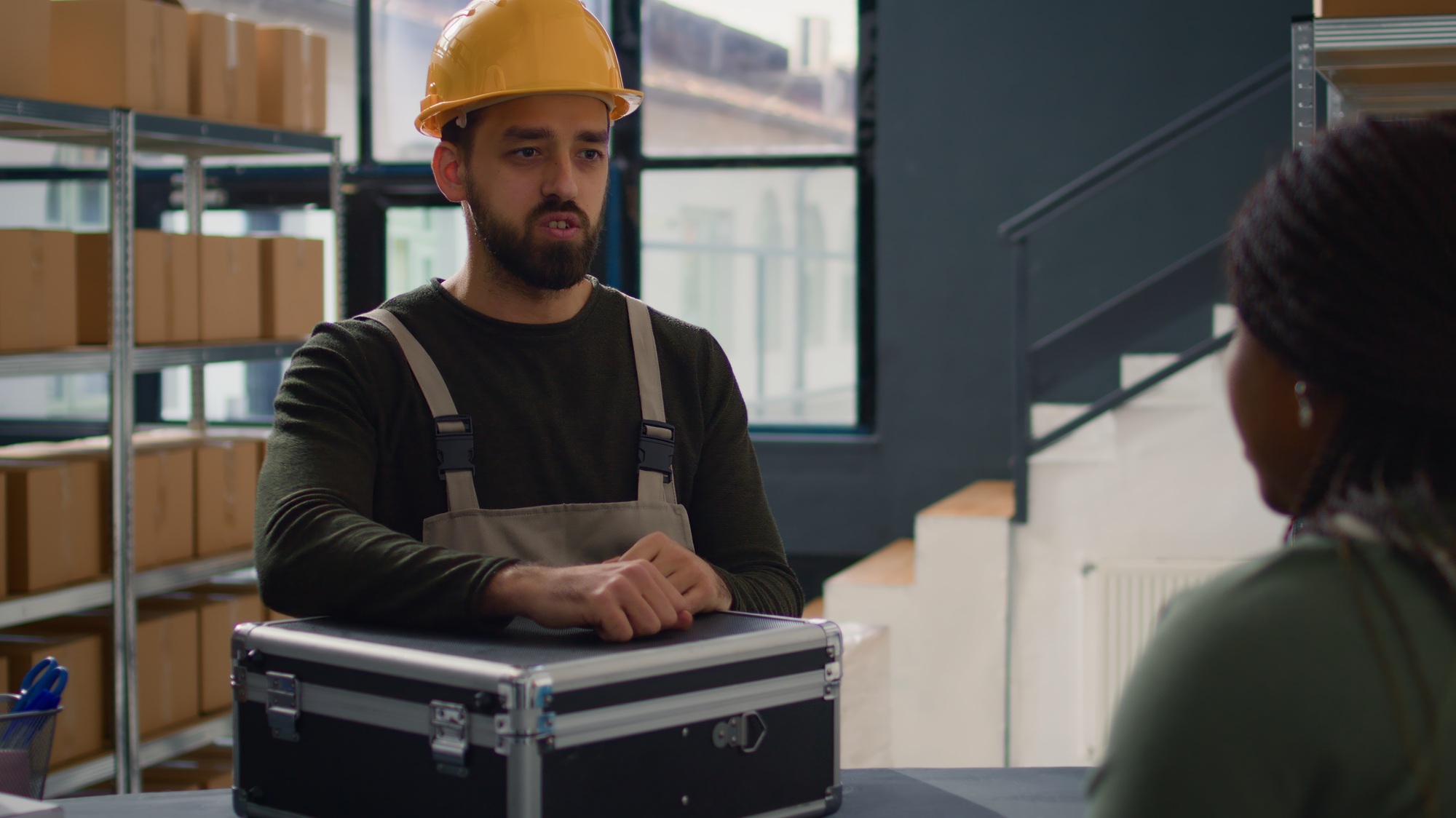 Warehouse worker fulfilling purchases