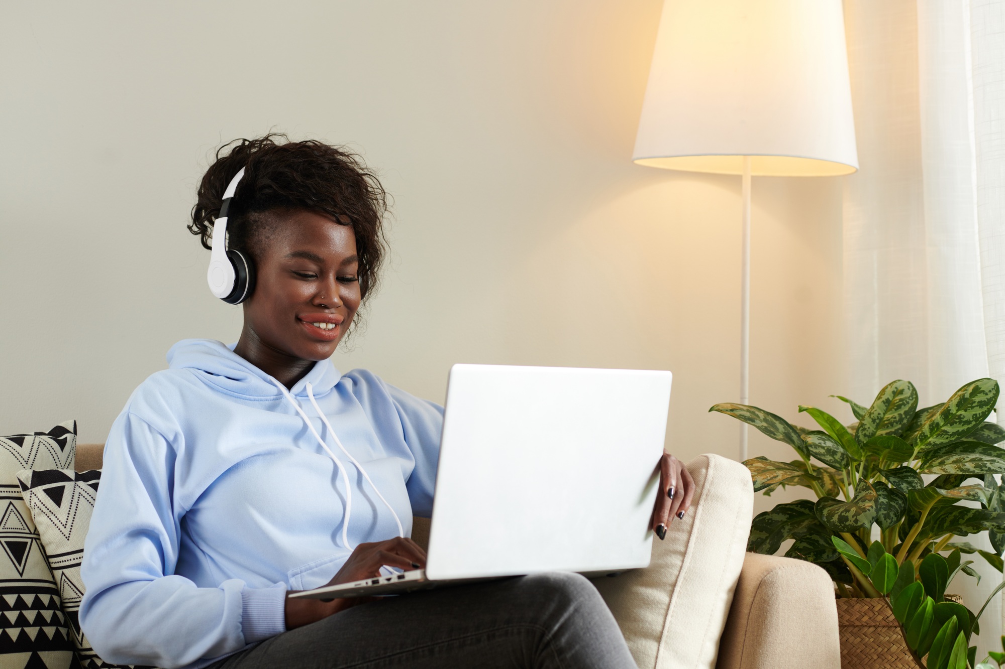 Woman Editing Music Video