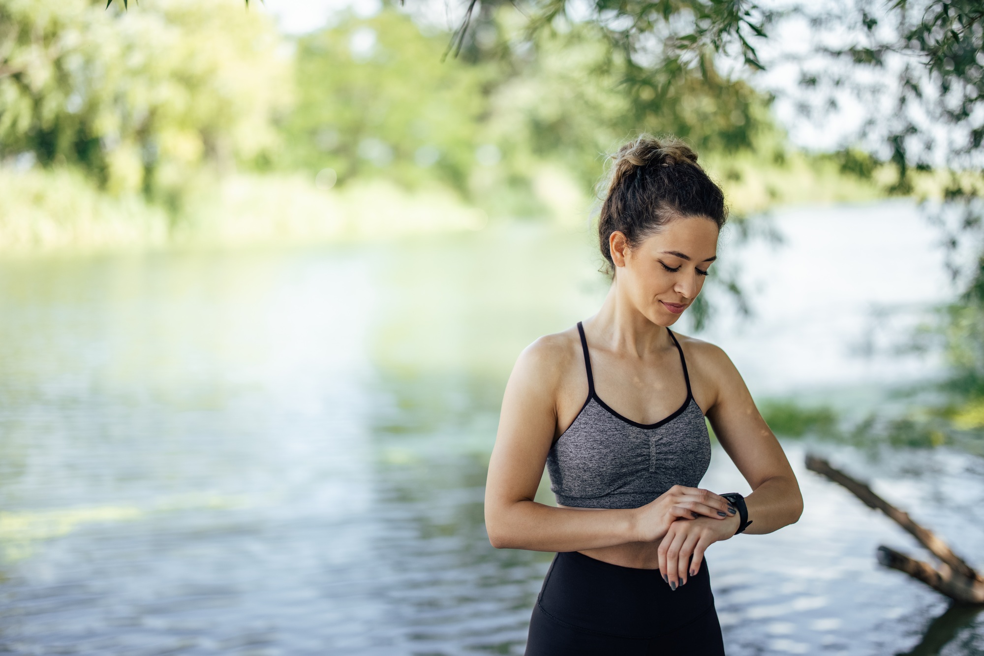 Young woman, trying to set a new goal.
