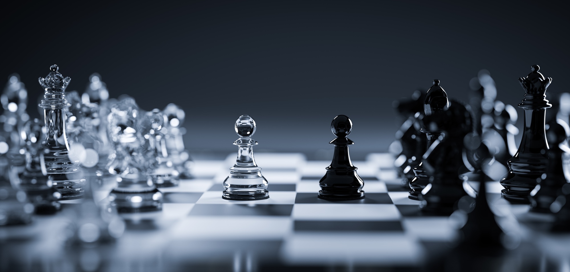 Chess game. Strategic desicion making. Plan and competition