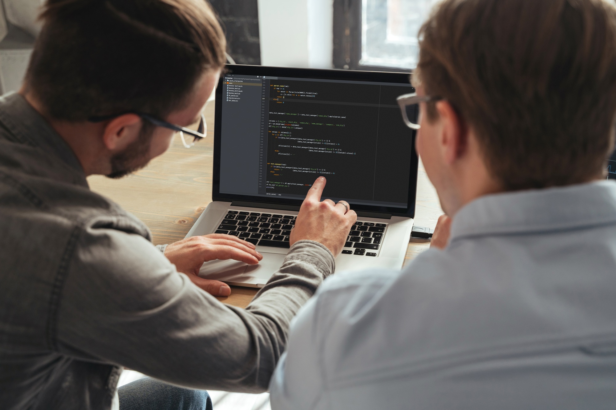 coders colleagues working on new project together