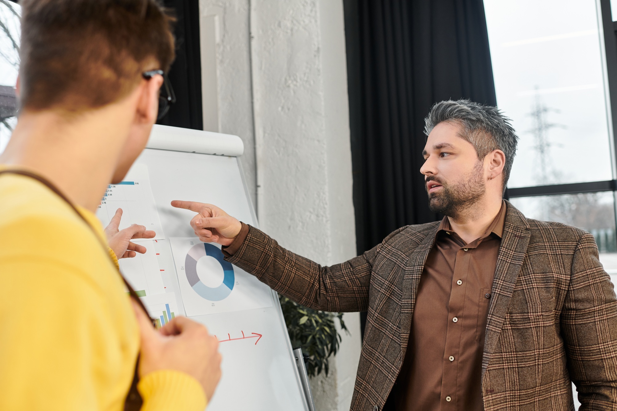 Engaging onboarding presentation in a modern office setting for new employees