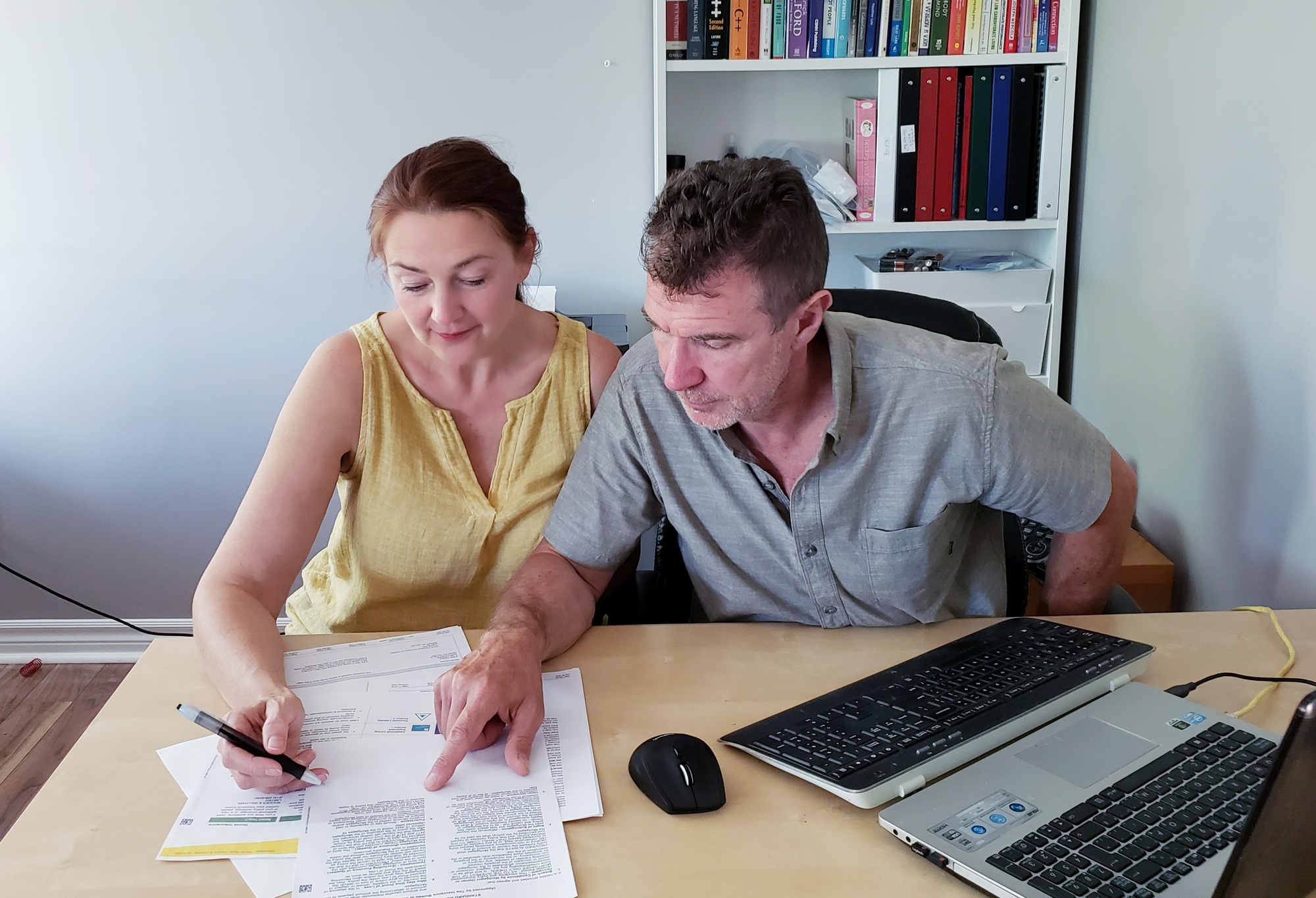 Family life, couple is signing documents, concept financial, investment, insurance, planning