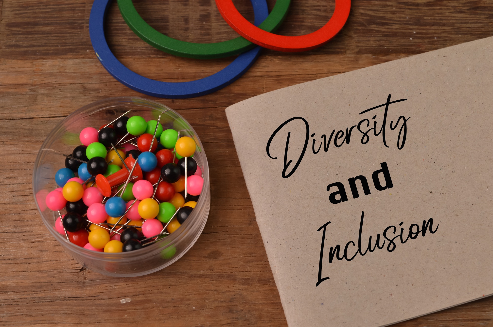 Notebook written with text DIVERSITY AND INCLUSION