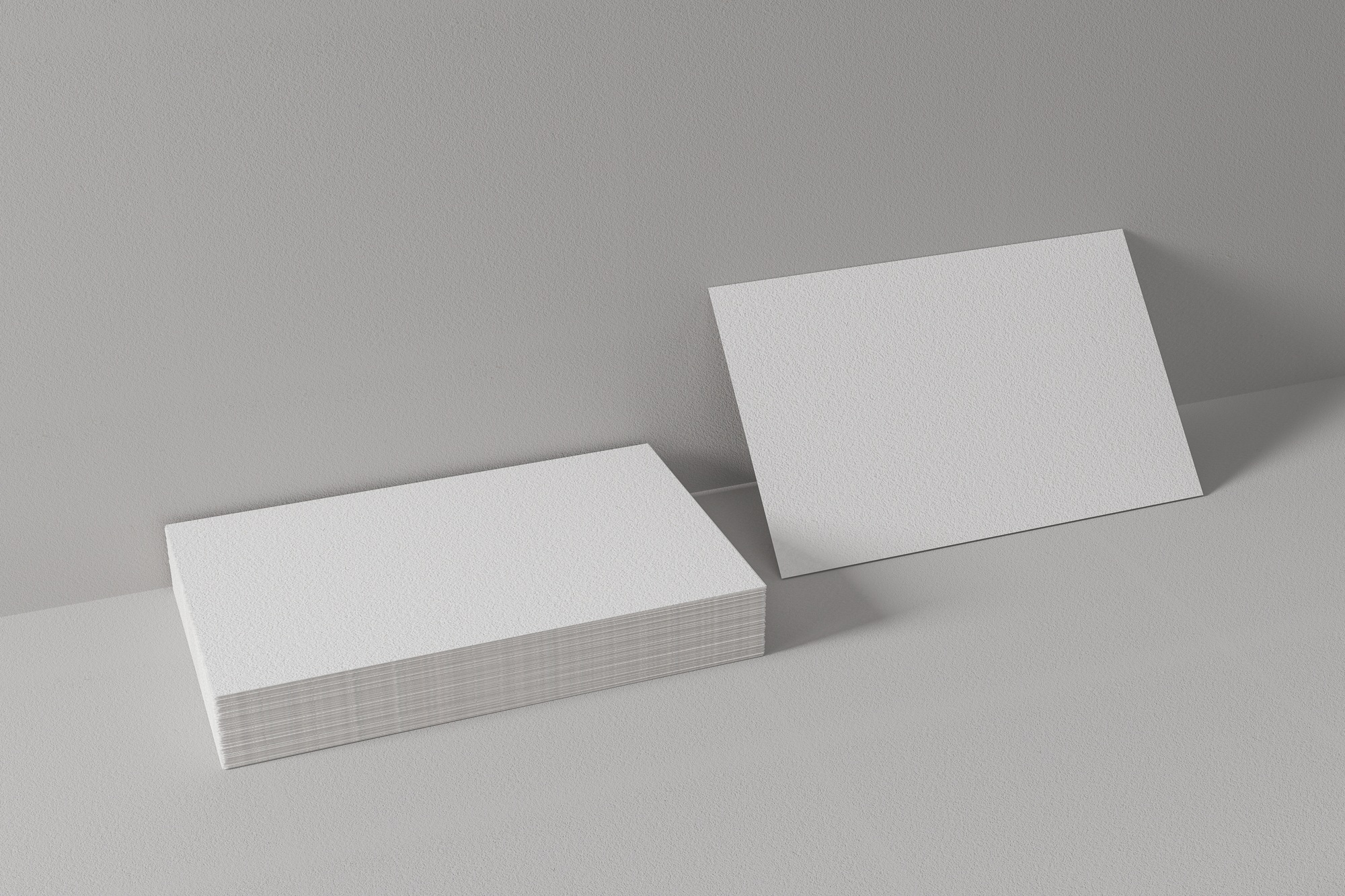 Two blank business cards. Design for branding identity. Business concept.