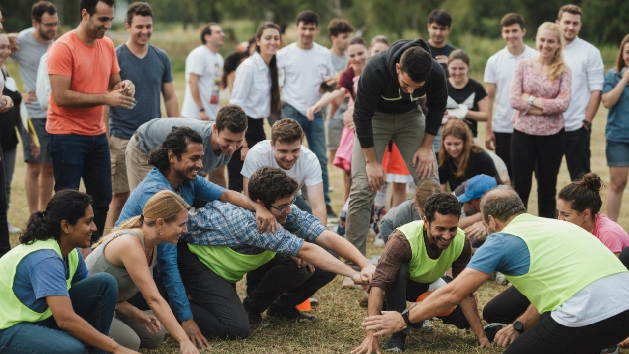 Benefits of Team Building Activities for Large Groups